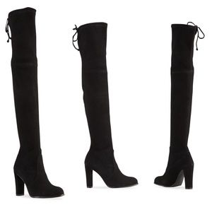 Stuart Weitzman Suede Black Highland OTK Boot